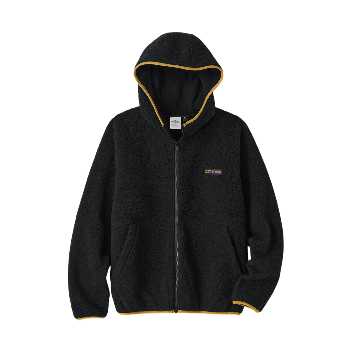 361825-09 GU x Pokemon Fleece Full-Zip Hoodie Black