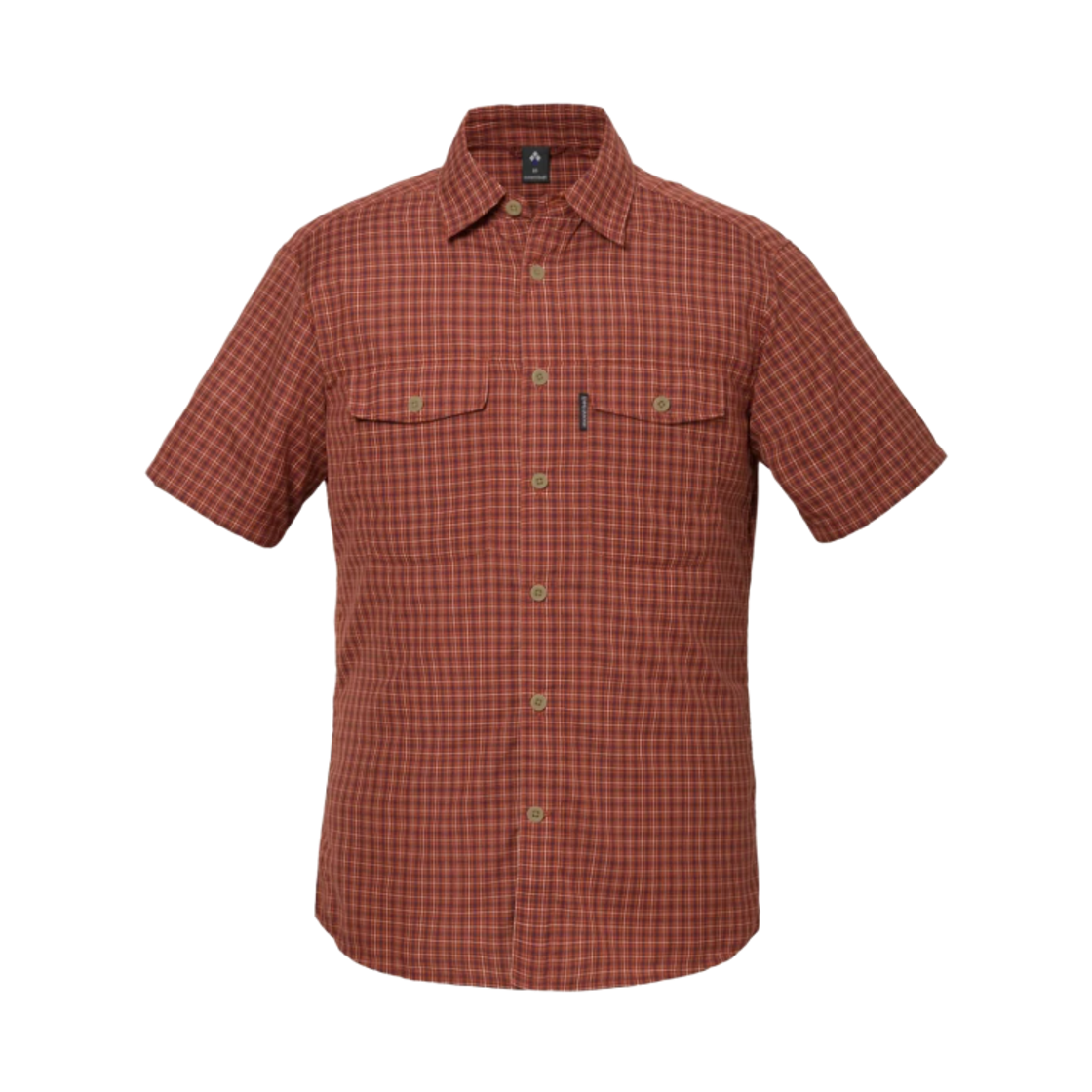 1114833 Montbell Wickron Light Double Pocket Short Sleeve Shirt Red 26