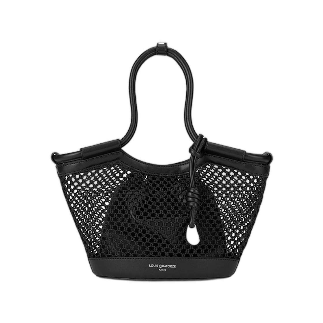 LCHT3SO06FA4BL0380 Louis Quatorze Renata Fishnet Tote Bag Black