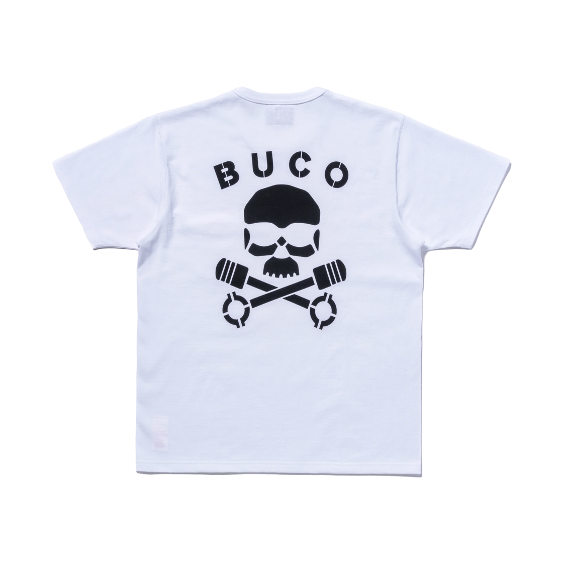BC25003-010 The Real McCoy's Buco Skull Piston T-Shirt White