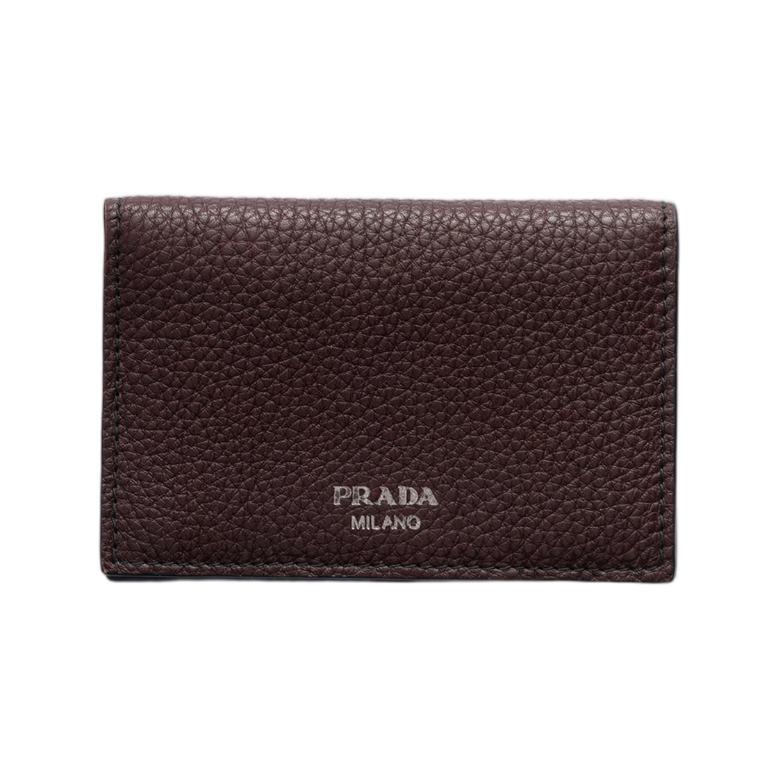 2MC101-2E9Z-F01D5 Prada Leather Card Holder Brown