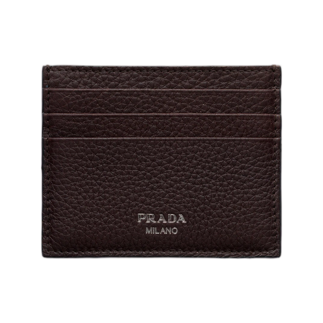 2MC025-2E9Z-F01D5 Prada Leather Card Holder Brown