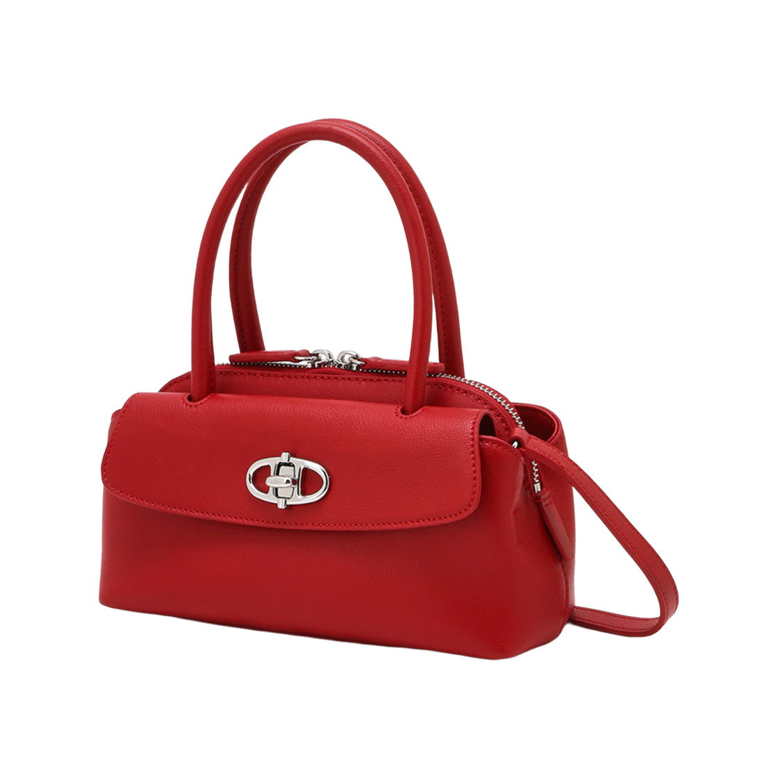 AABA6F315R2 Athe Vanessabruno Acc [Bijou] Red Laminated Leather Bijou Tote Cross Bag S Normal Red