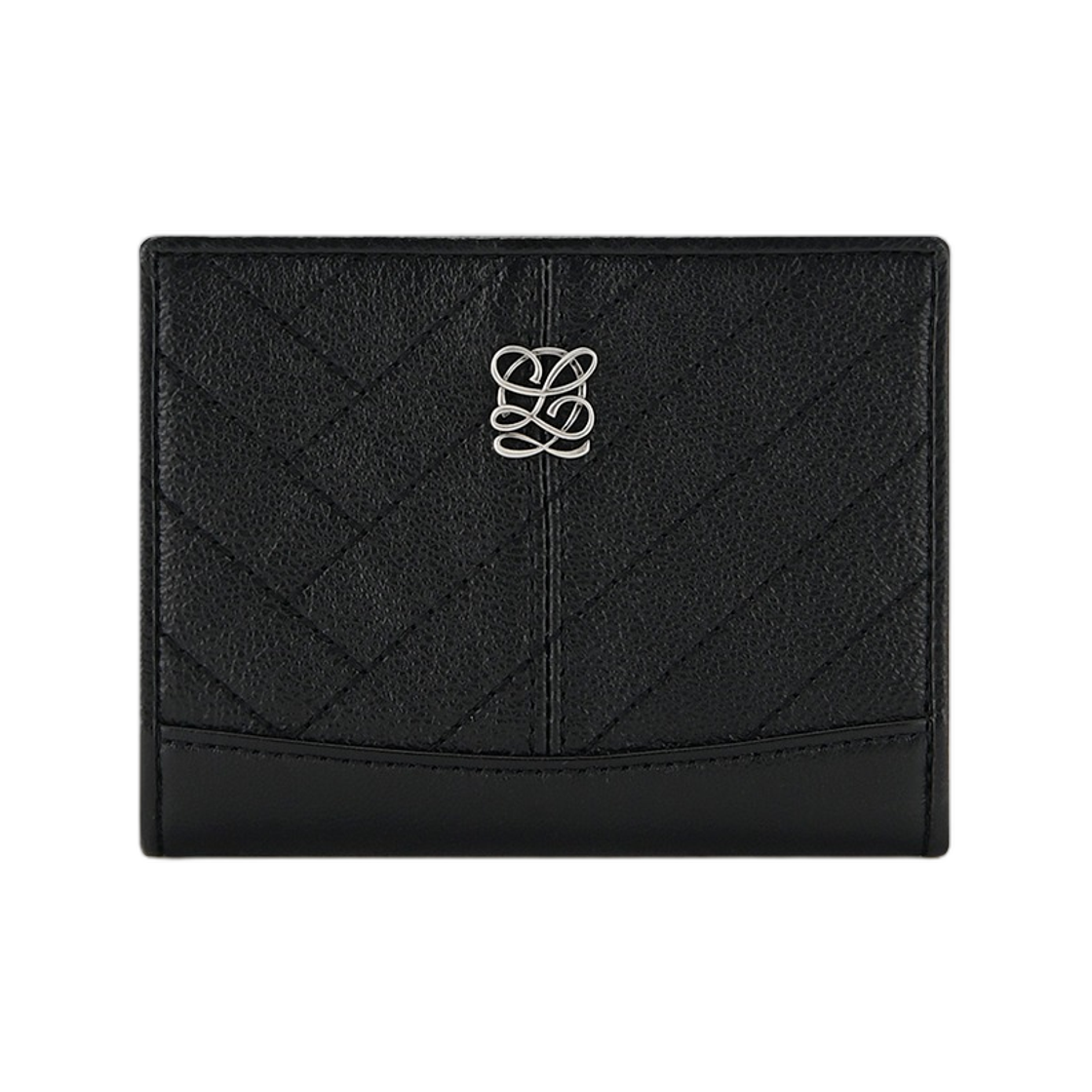LLS61QT03FF5BL0171 Louis Quatorze L-Quilting Compact Wallet Black