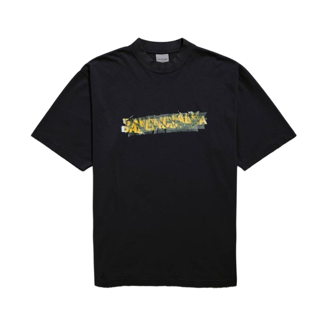 764235TUVI61000 Balenciaga Messy Spray Medium Fit T-Shirt Black