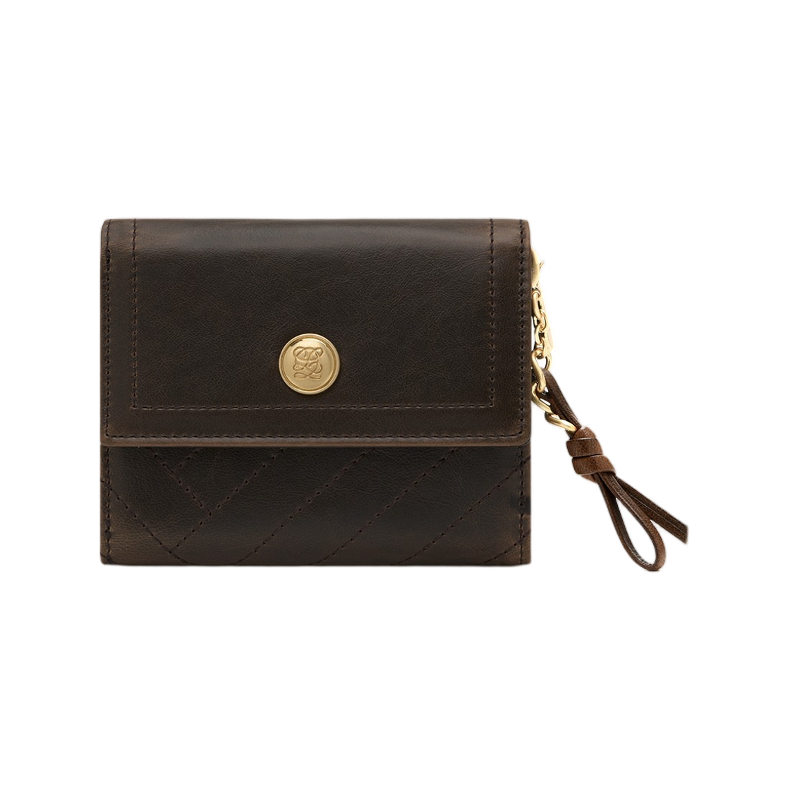 LLST3QT01FF4BR0171 Louis Quatorze L-Quilting Wallet Brown
