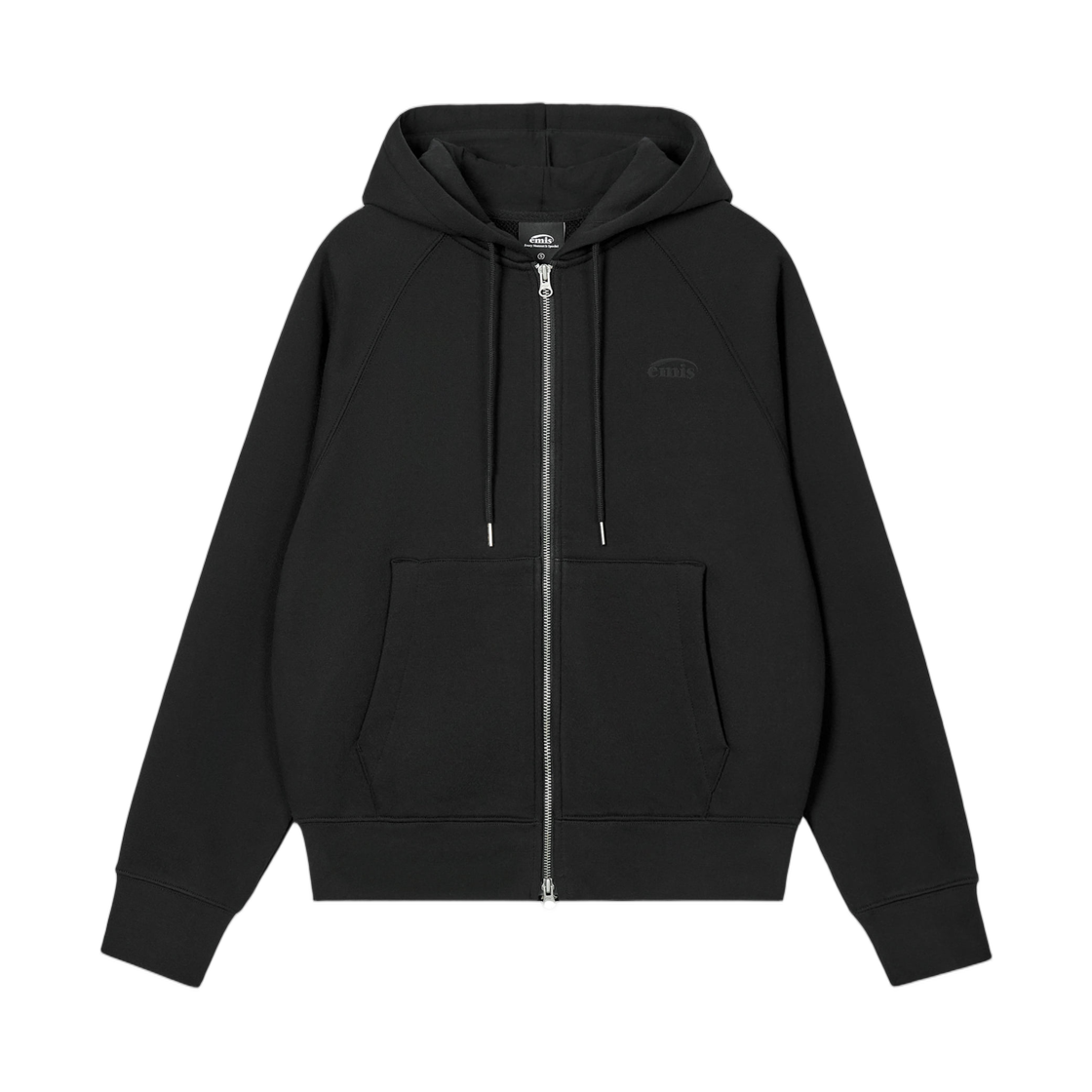 이미스 모노 로고 후드 집 업 블랙(Emis Mono Logo Hood Zip Up Black)