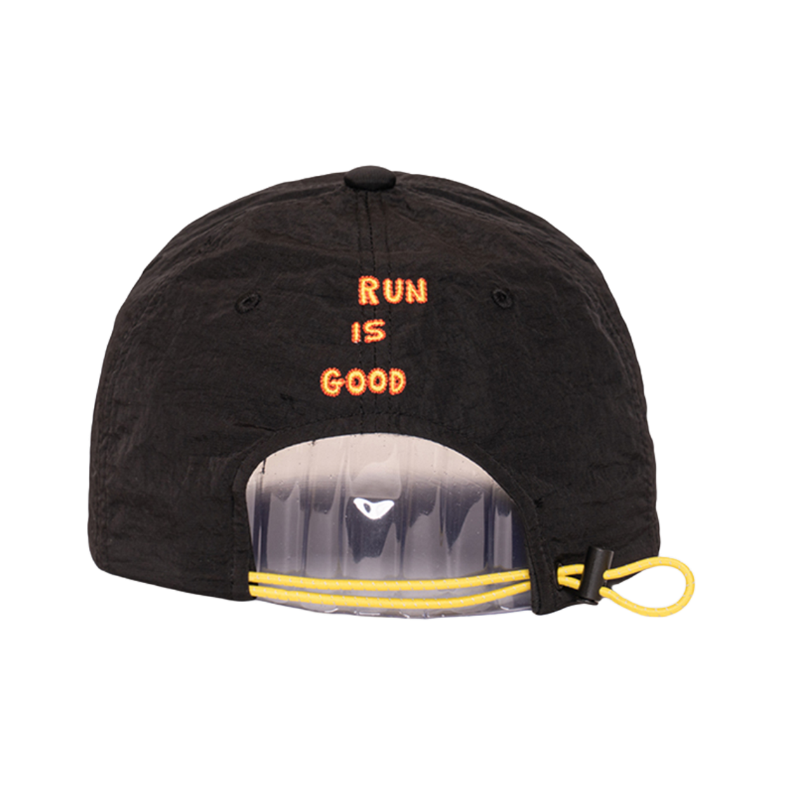 빅웨이브 컬렉티브 런 이즈 굿 나일론 캡 블랙(BIGWAVE COLLECTIVE Run Is Good Nylon Cap Black) - 3