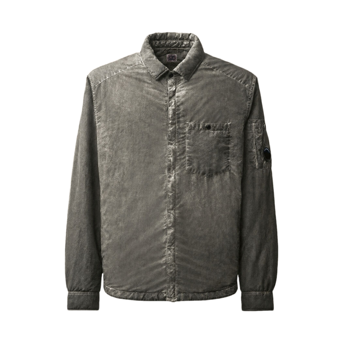 21CMOS125A006252SR90 C.P. Company Flatt Nylon Lens Padded Zipped Overshirt Re-Color Black - 26FW