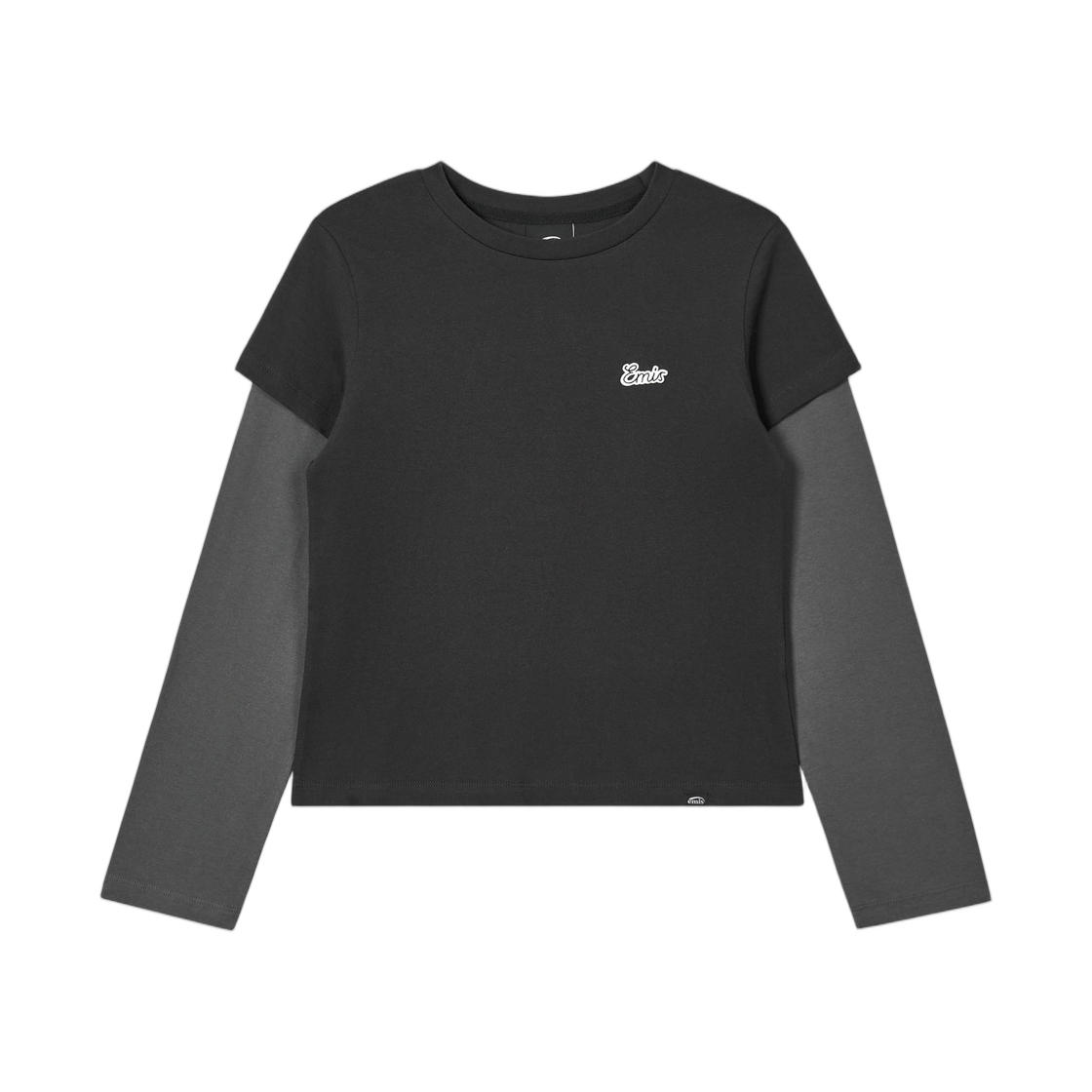(W) 이미스 레이어드 롱슬리브 티셔츠 블랙((W) Emis Layered L/S T-Shirt Black)