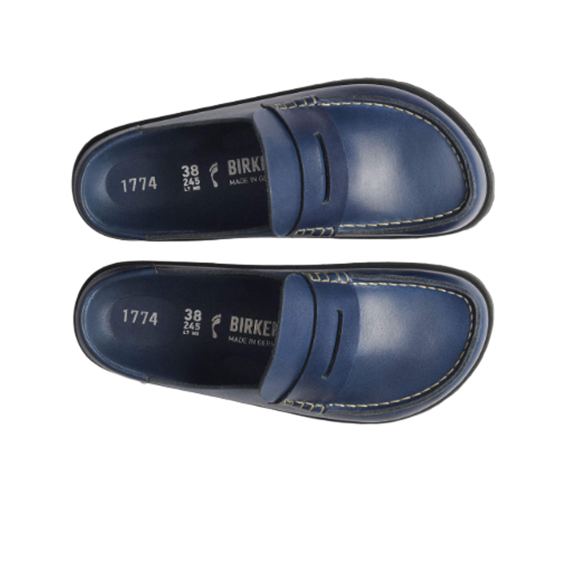 버켄스탁 1774 네이플스 랩드 내츄럴 오일드 레더 미드나잇 네이비 - 레귤러(Birkenstock 1774 Naples Wrapped Natural Oiled Leather Midnight Navy - Regular) - 2