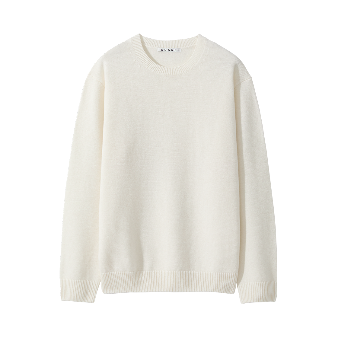 SBF3KC03MWIV (W) Fine Merino Wool 100 Crew Neck Knit Ivory
