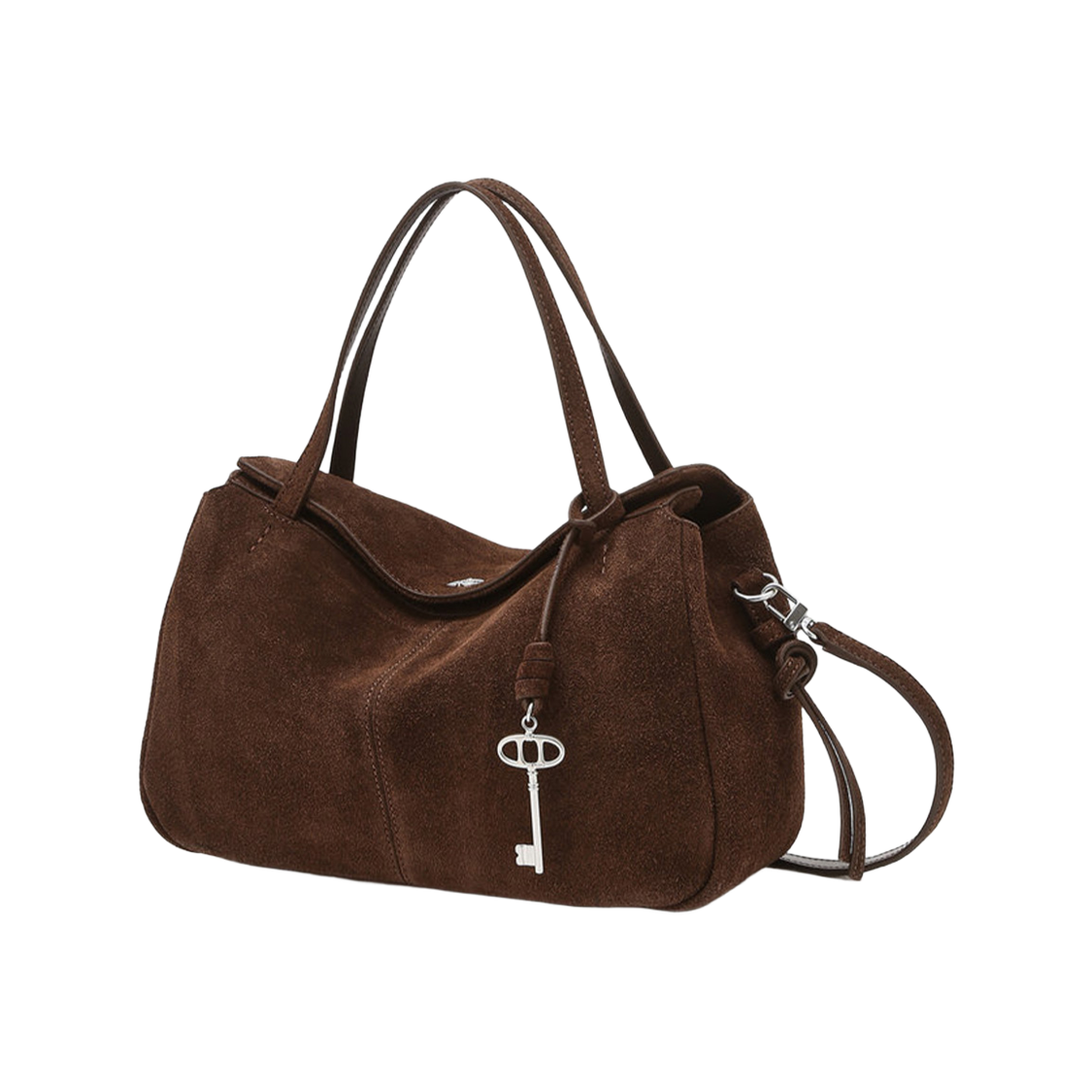 AABA6F282W3 Athe Vanessabruno Acc [Demain] Chocolate Brown Suede Demain Tote Bag S Dark Brown