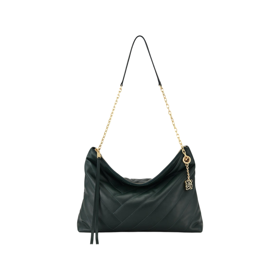 LLH63QT01FA0GR0171 Louis Quatorze L-Quilting Shoulder Bag Deep Green