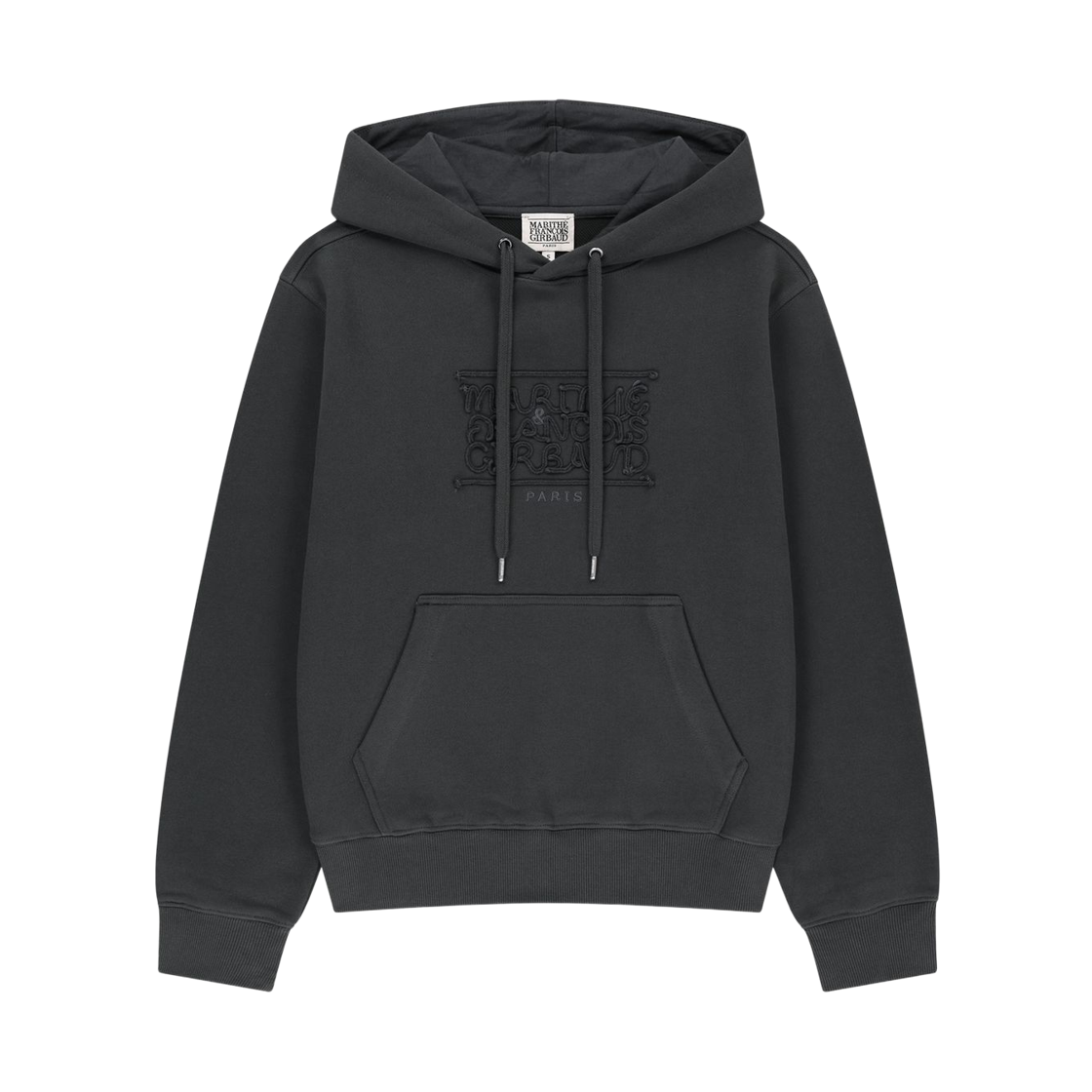 MFG46FHD205-CRC (W) Marithe Francois Girbaud Rope Applique Hoodie Charcoal