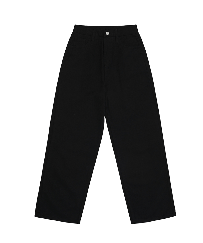이스케이프프롬 와이드 코튼 팬츠 블랙(Escapefrom Wide Cotton Pants Black)