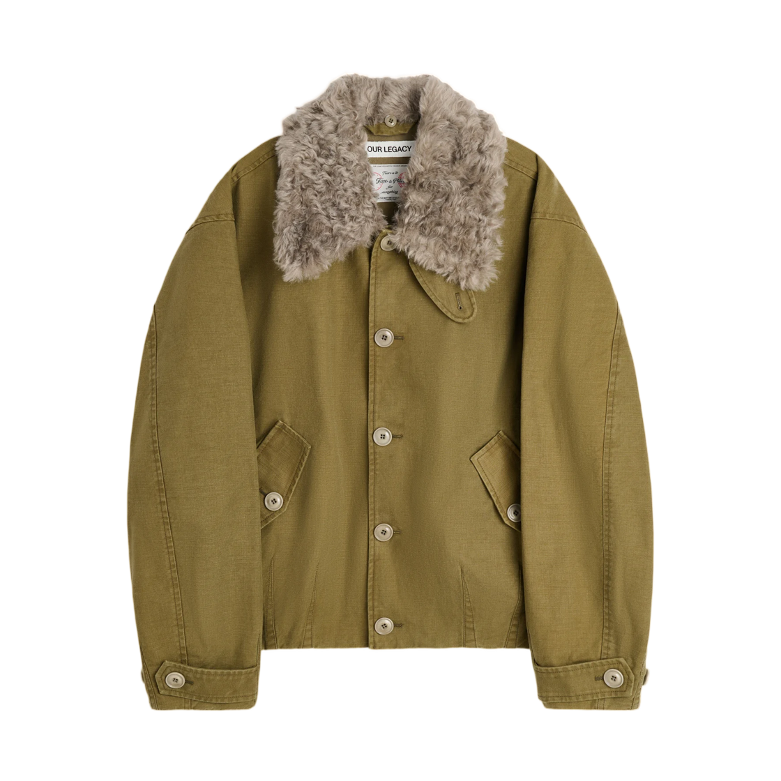 M4261APK Our Legacy Aerial Jacket Pigment Khaki Knife Edge Twill
