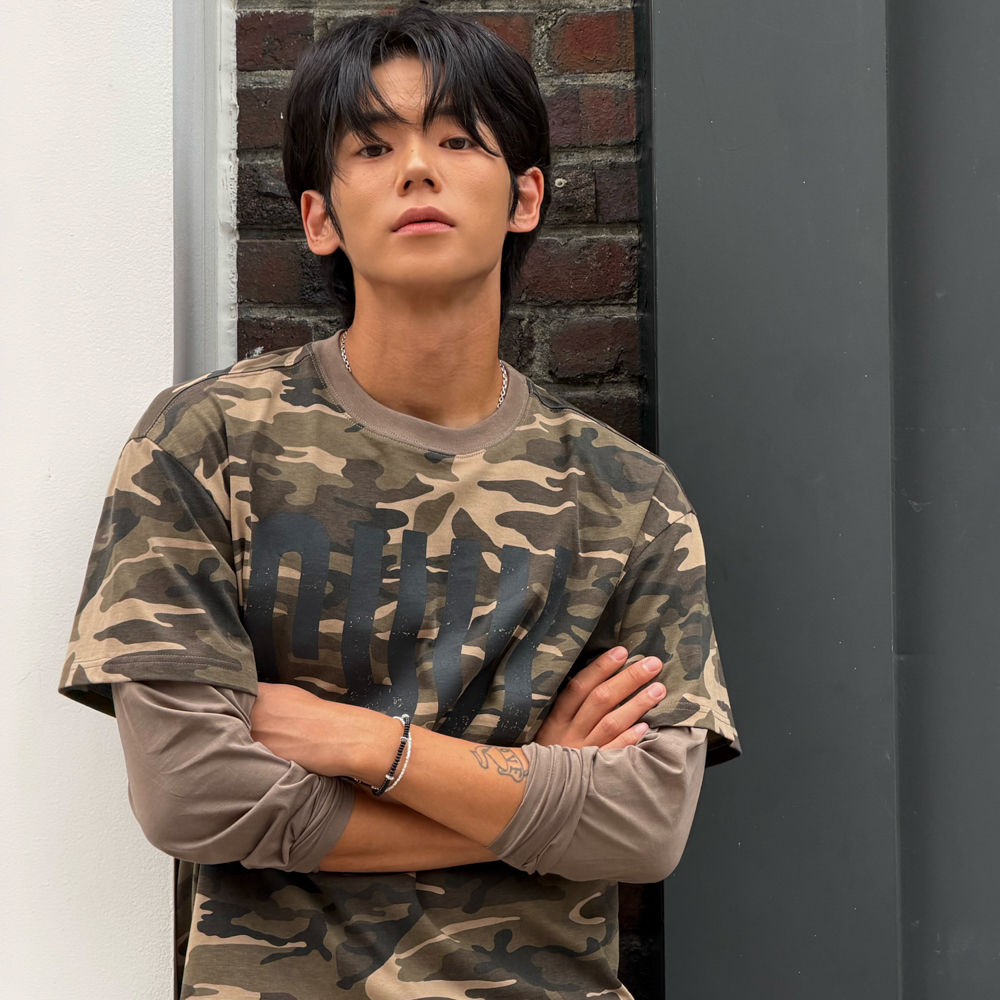 아모우 칠 레이어드 티셔츠 베이지(AMOU Chill Layered T-Shirt Beige) - 5