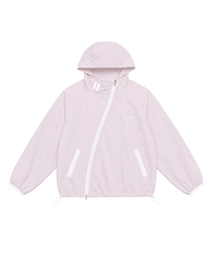 이스케이프프롬 ESCF 로고 포인트 사선 클로징 윈드 브레이커 화이트(Escapefrom ESCF Logo Point Diagonal Closing Windbreaker White) - 3