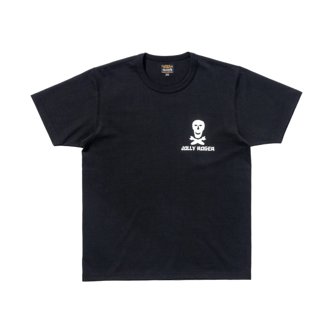 MC25004-030 The Real McCoy's Military T-Shirt Jolly Roger Best Damn Group Black
