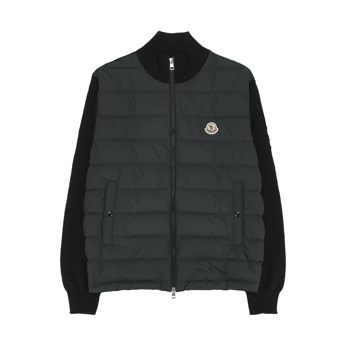 몽클레르 패딩 집업 코튼 가디건 블랙 - 26SS(Moncler Padded Zip-Up Cotton Cardigan Black - 26SS)