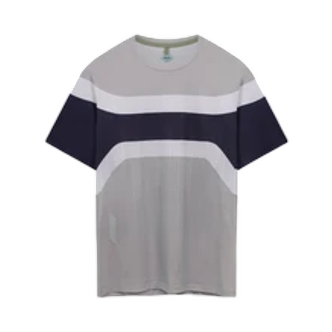 (W) 소어 러닝 핫 웨더 티셔츠 그레이 네이비 스트라이프((W) Soar Running Hot Weather T-Shirt Grey Navy Stripe)
