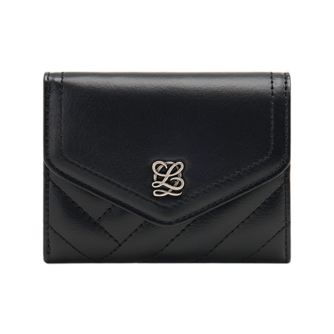 LLST1QT01FF6BL0171 Louis Quatorze L-Quilting Mini Wallet Black