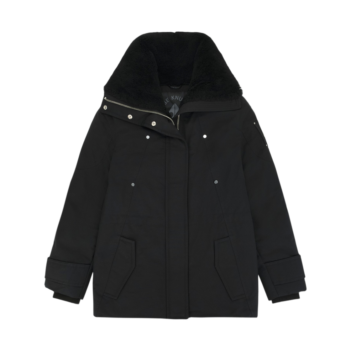 M35LJ133S305 (W) Moose Knuckles Original Aurora Shearling Trim Jacket Black