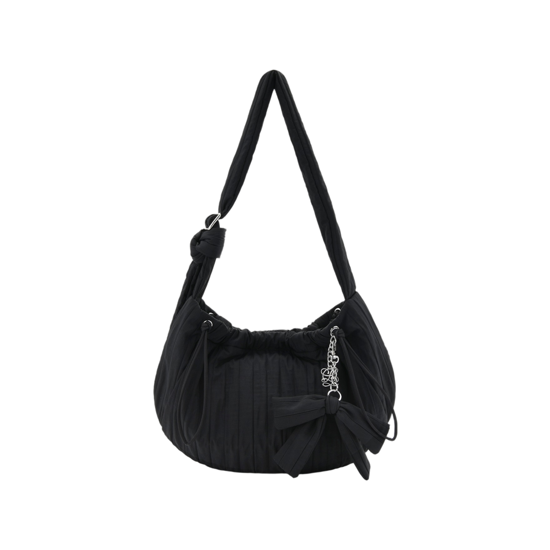 LCH62SD47FA9BL0340 Louis Quatorze Jours Stripes Crossbody Bag Black