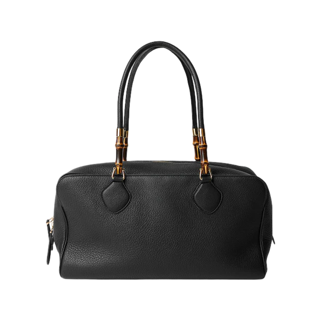 A006OD-AAHEF-1096 Gucci Large Boston Bag With Bamboo Black
