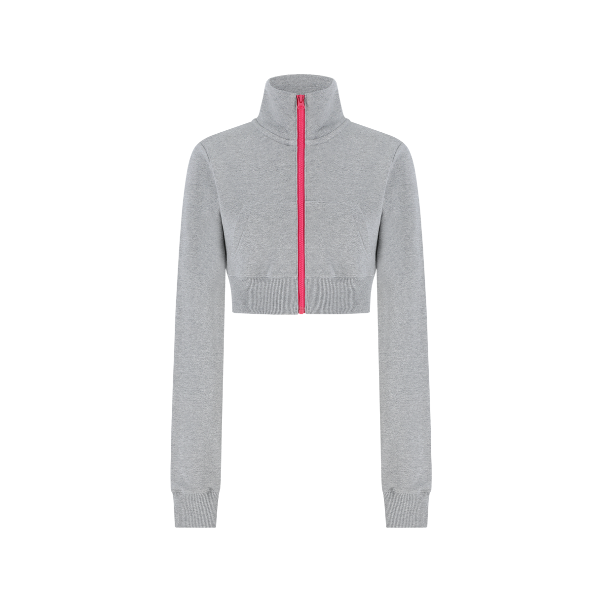 A1BE4N010501-M The Innrs The Crop Zip-Up Track Jacket Heather Grey