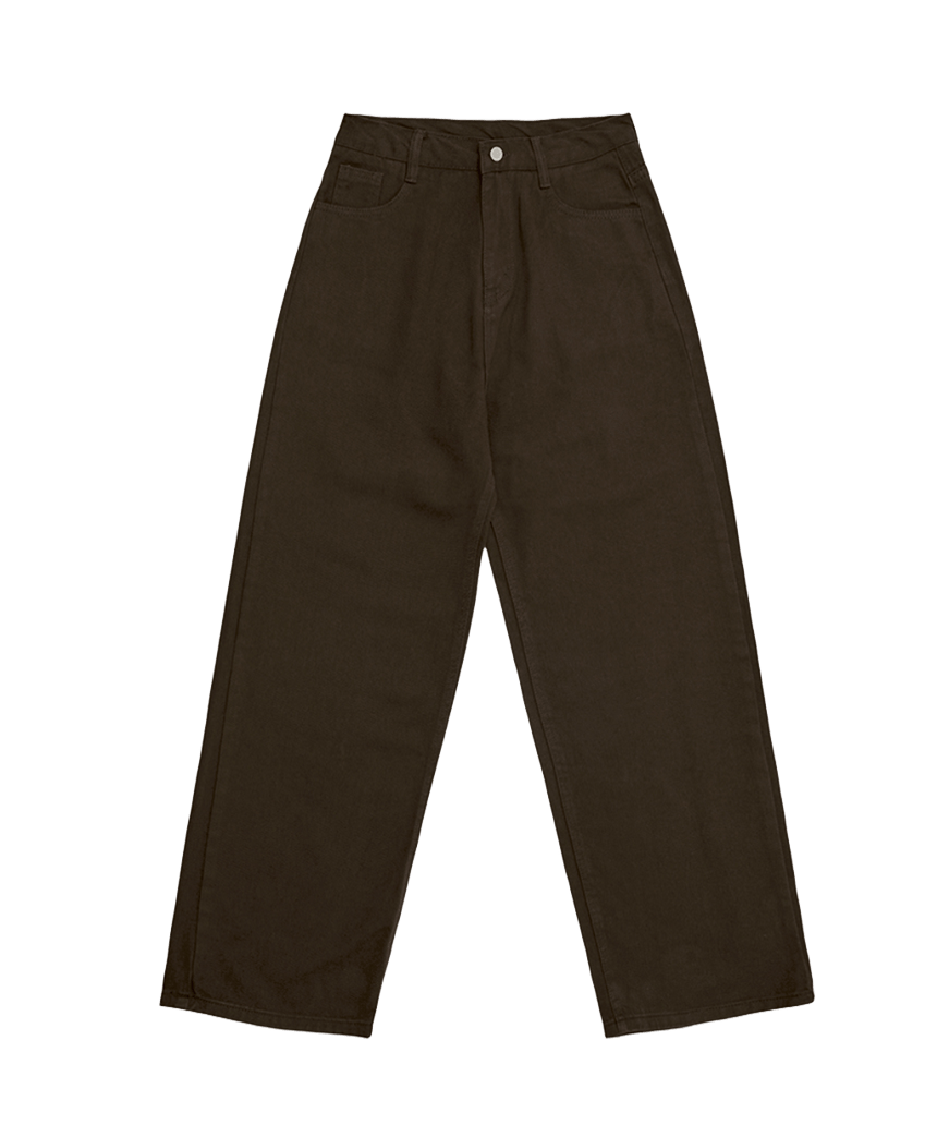 이스케이프프롬 와이드 코튼 팬츠 브라운(Escapefrom Wide Cotton Pants Brown) - 2