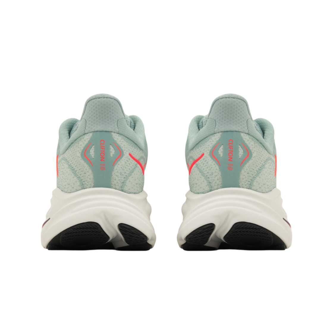 호카 클리프톤 10 세이지 네온 플레임 - 와이드(Hoka Clifton 10 Sage Neon Flame - Wide) - 6