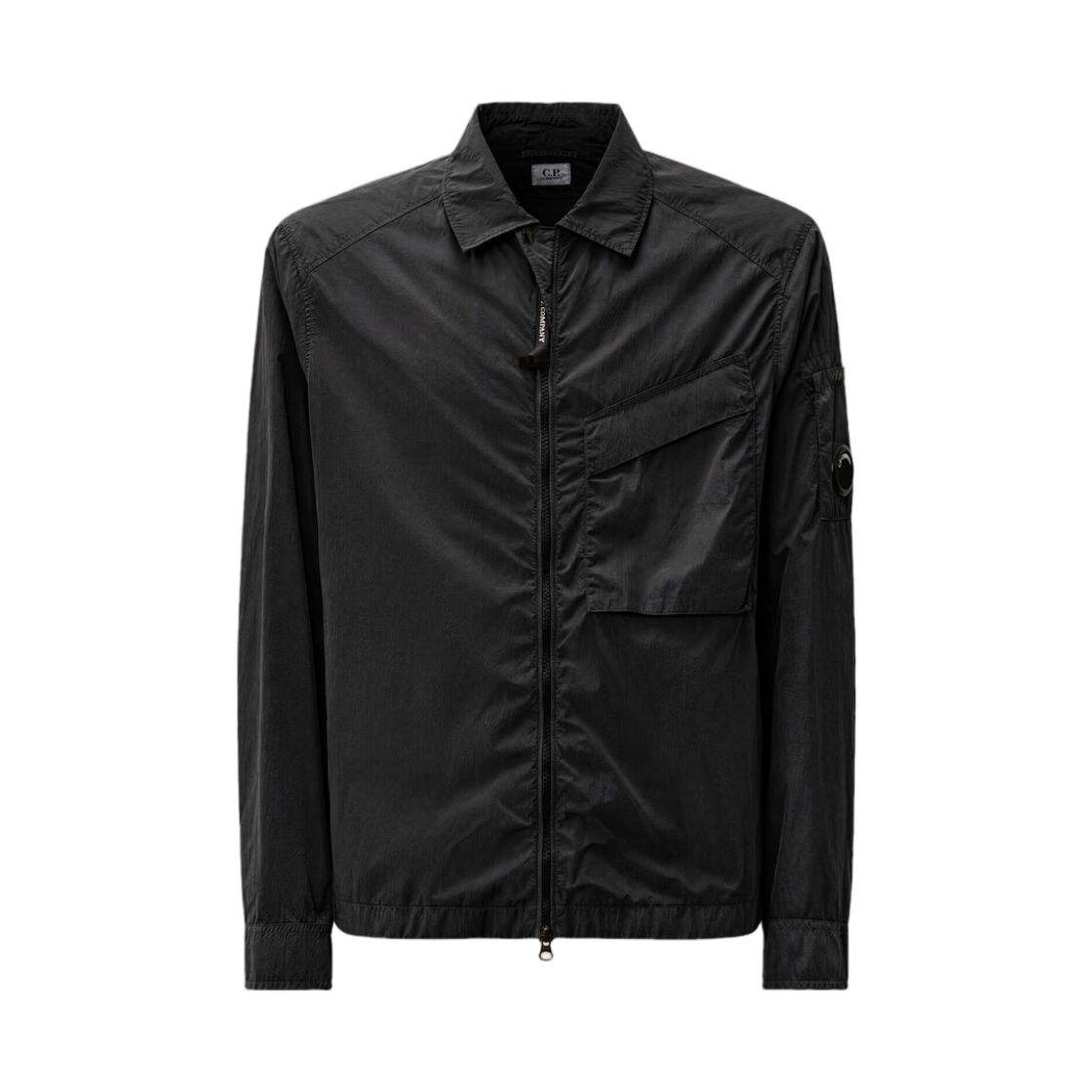 21CMOS120A005904G999 C.P. Company Chrome-R Lens Zipped Overshirt Black - 26FW