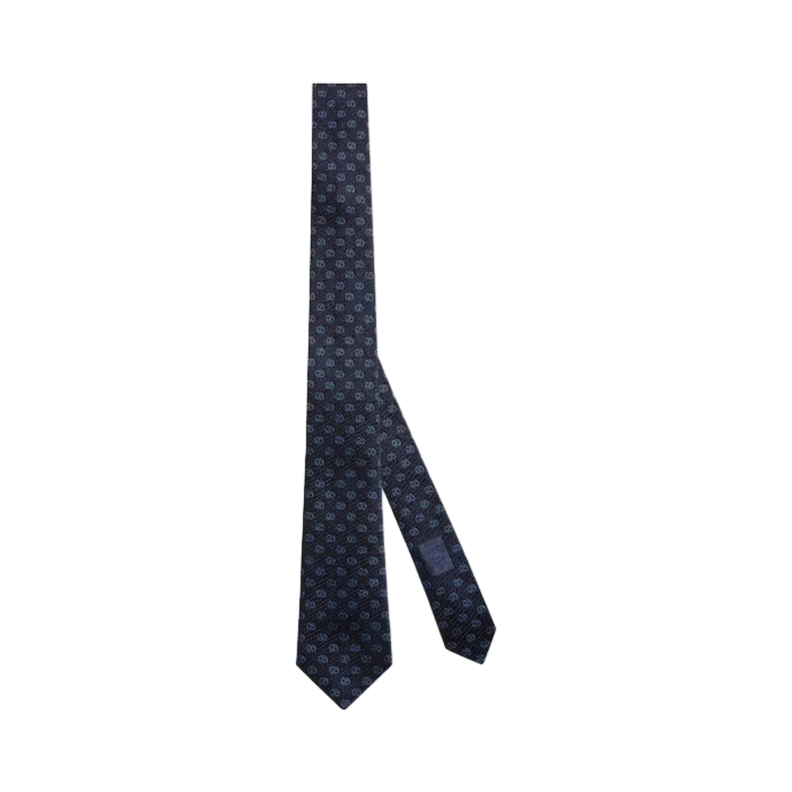 874096-4E009-4100 Gucci GG Silk Jacquard Tie Blue