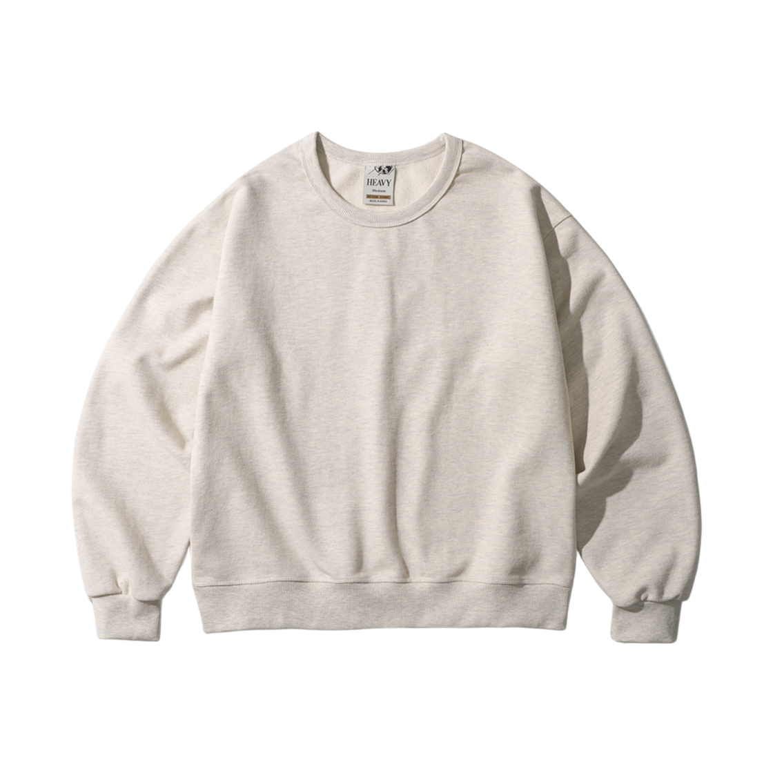 KJMT1544_oatmeal_291 FP142 Mtor Authentic Crew Neck Sweatshirts Oatmeal KJMT1544