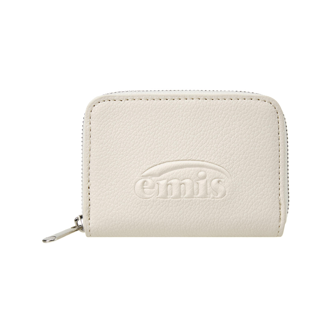 이미스 그레인 로고 집 월렛 아이보리(Emis Grain Logo Zip Wallet Ivory)