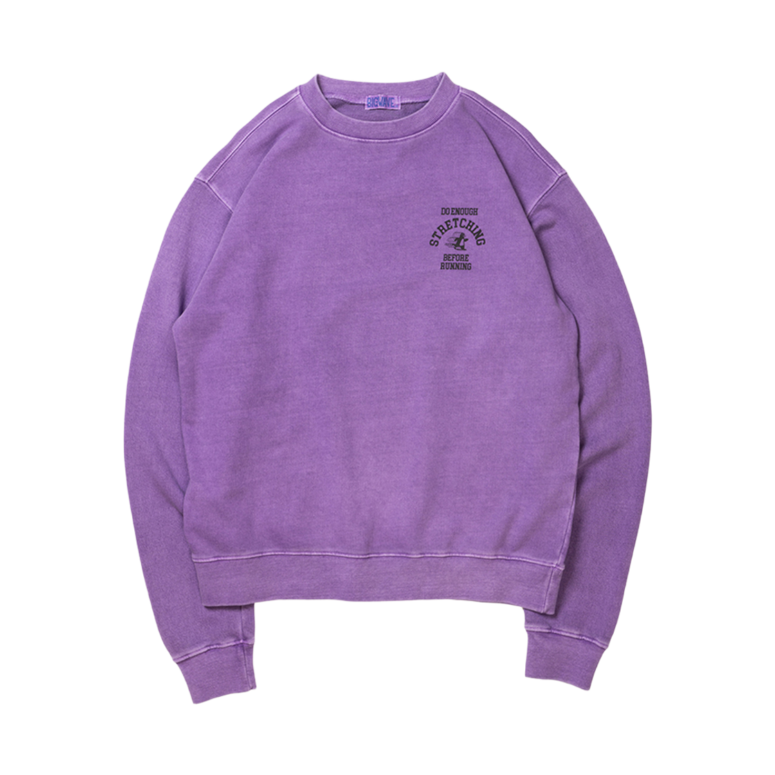 빅웨이브 컬렉티브 스트레칭 펭귄 피그먼트 맨투맨 퍼플(BIGWAVE COLLECTIVE Stretching Penguin Pigment Sweat Puple) - 2