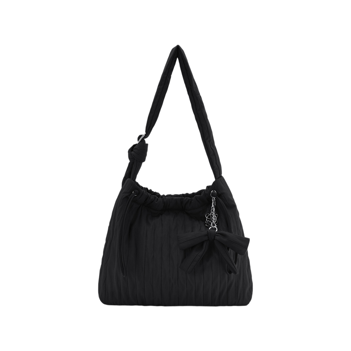 LCH62SD46FA0BL0340 Louis Quatorze Jours Stripes Shoulder Bag Black