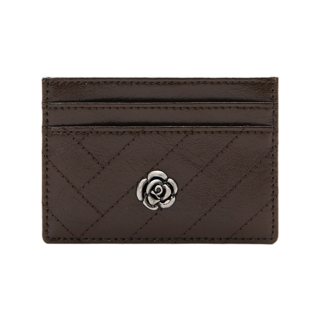 LLST3SD87FI1BR0181 Louis Quatorze Classic Rose Card Holder Brown