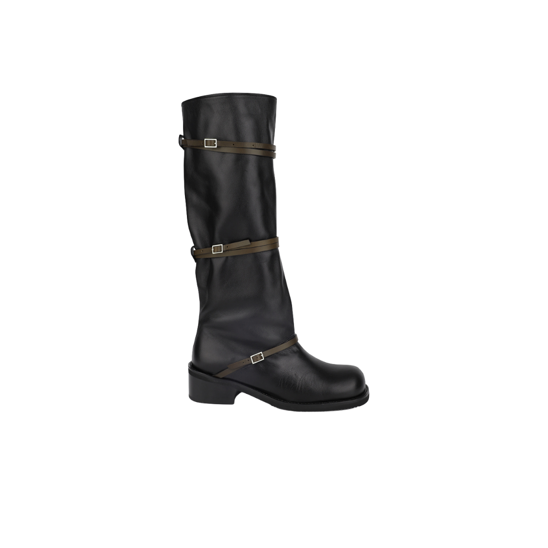 KW6DSOBAM29BK Amomento Women Belt Long Boots Black - 26FW