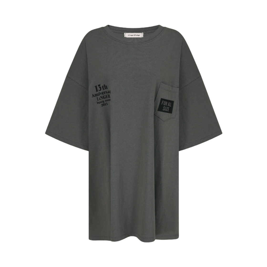 [KREAM 단독] 랑거 13th 애니버서리 티셔츠 차콜([KREAM 단독] Langer 13th Anniversary T-Shirt Charcoal) - 1
