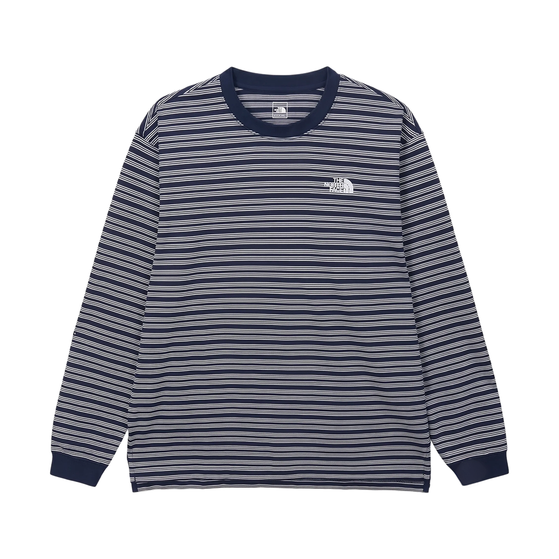NT7TS52A The North Face Overpeck Stripe L/S R/T-Shirt Navy - 26FW