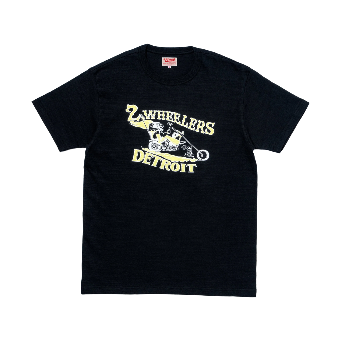 BC26009-030 The Real McCoy's Athletic T-Shirt 2-Wheelers Of Detroit Black