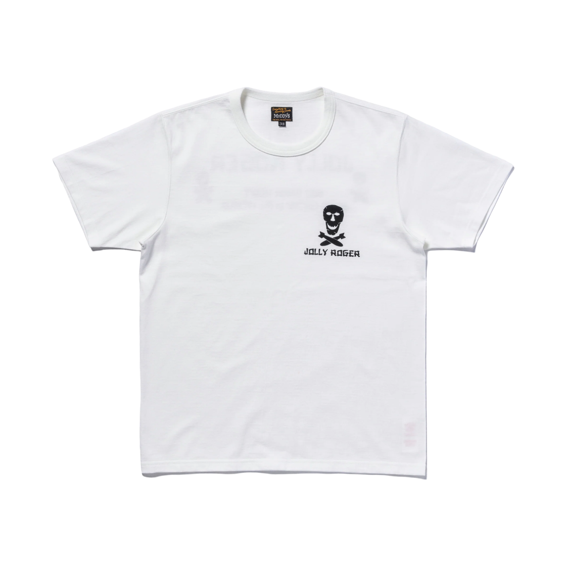 MC25004-010 The Real McCoy's Military T-Shirt Jolly Roger Best Damn Group White