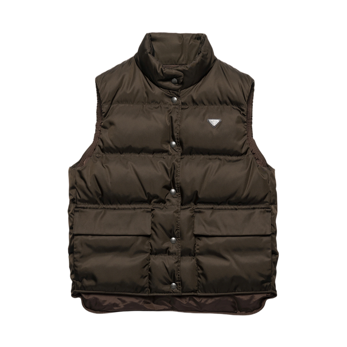 292390-1WQ8-F0324 (W) Prada Re-Nylon Down Vest Cocoa Brown