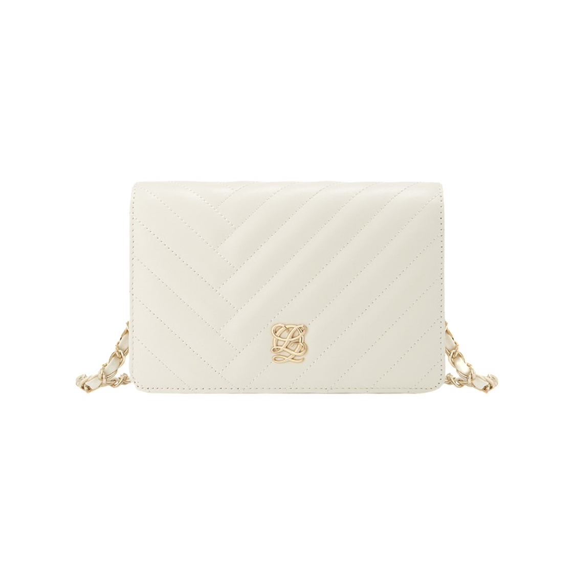 루이까또즈 엘퀄팅 미니 크로스바디백 아이보리(Louis Quatorze L-Quilting Mini Crossbody Bag Ivory)