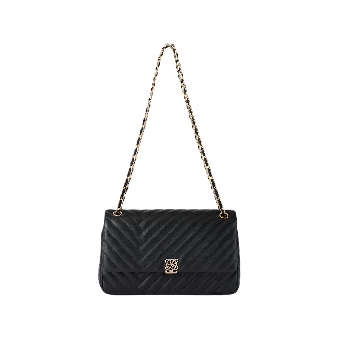 LLHT2QT06FA1BL0171 Louis Quatorze L-Quilting Shoulder Bag Black