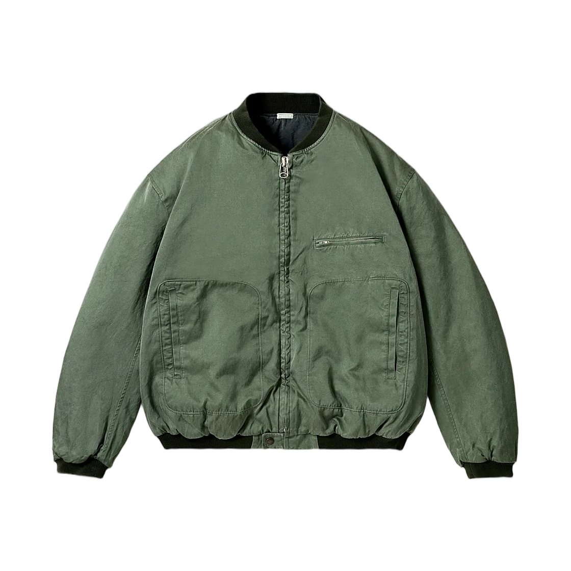 26AAP-01-33 A.Presse Vintage Silk Air Force Jacket Sage - 26FW