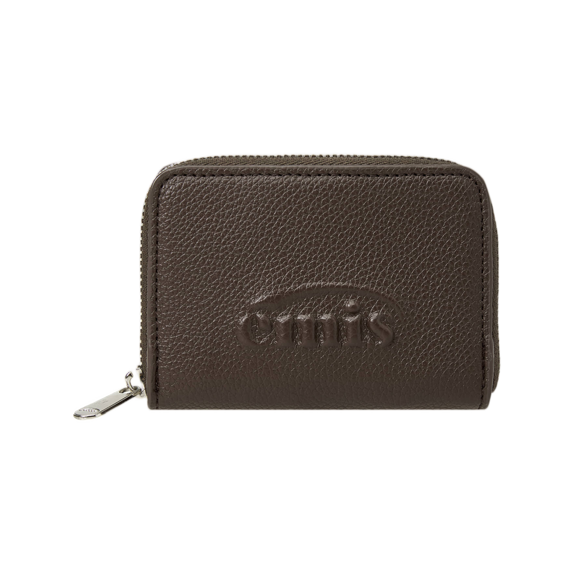 이미스 그레인 로고 집 월렛 브라운(Emis Grain Logo Zip Wallet Brown)